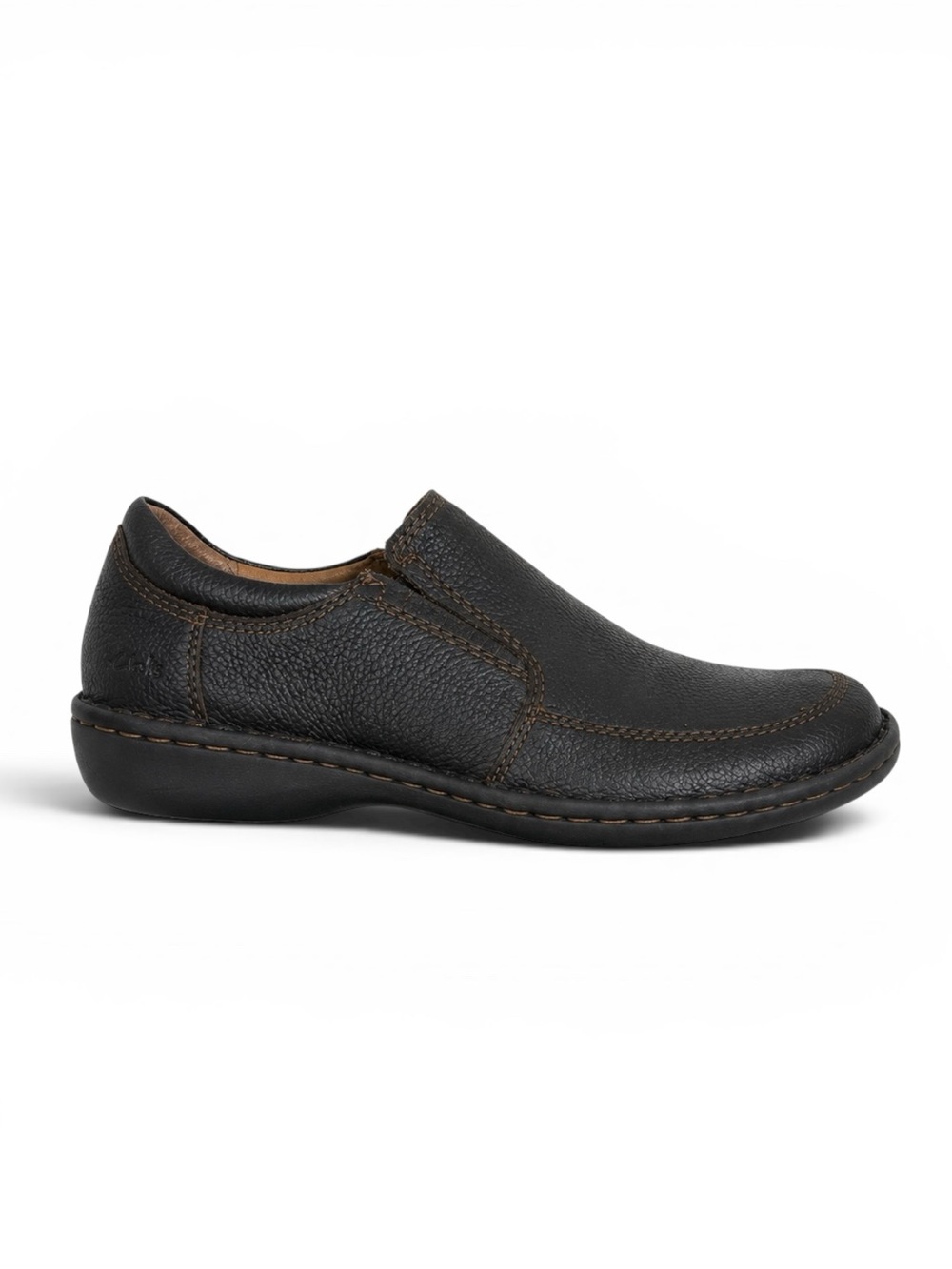 Born b.o.c Black Leather Slip On Loafers Comfort Casual Shoes Women’s 7